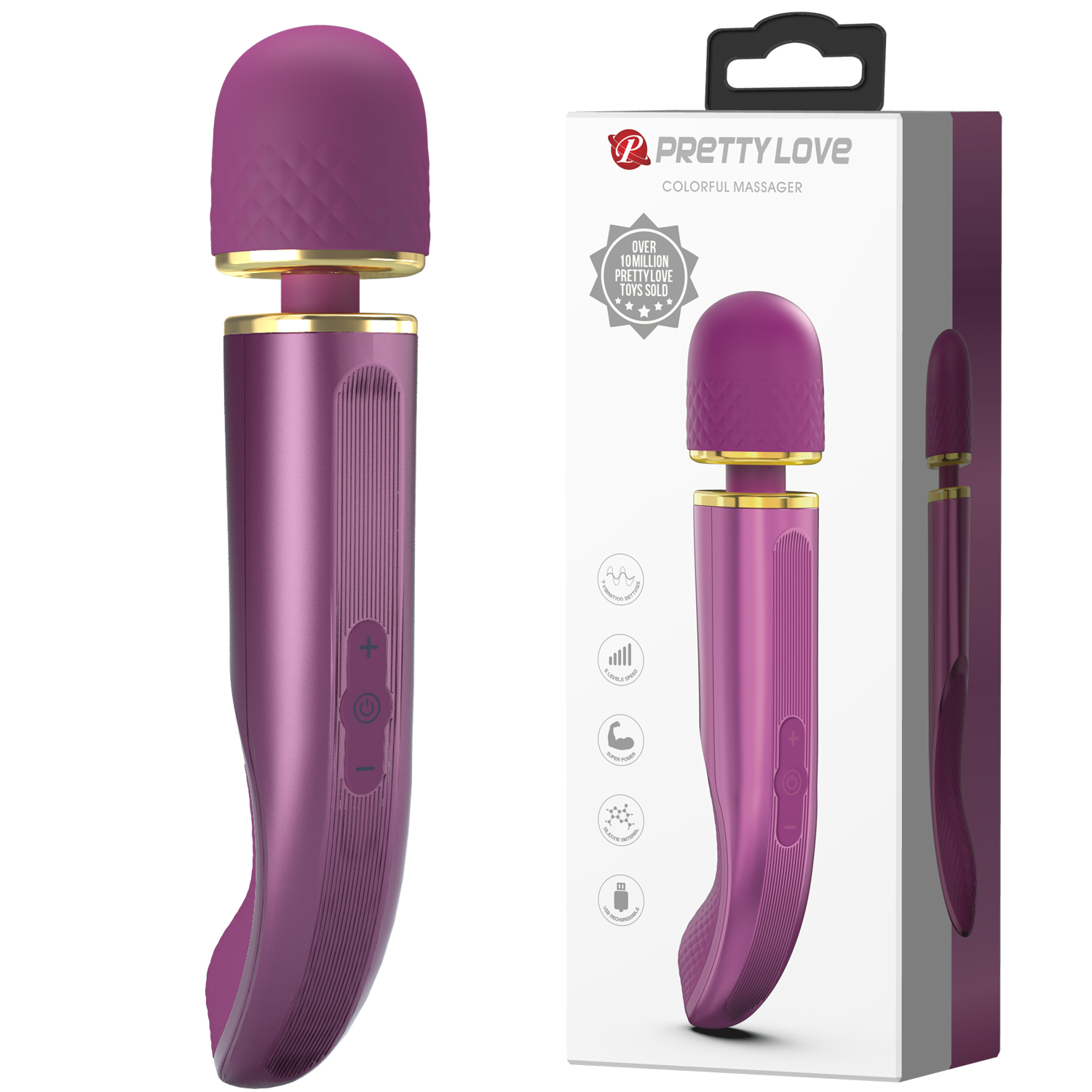 Вибромассажер микрофон Power Wand Colorful Massager